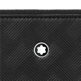Montblanc Black Structured Rectangular Silhouette Tonal Basketweave Embossing Wristlet 11