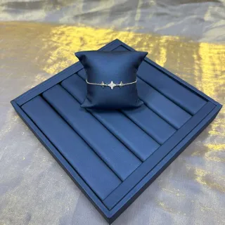 سوار سلسلة فضية بحرية مع مركز نجمي Pavé-Set