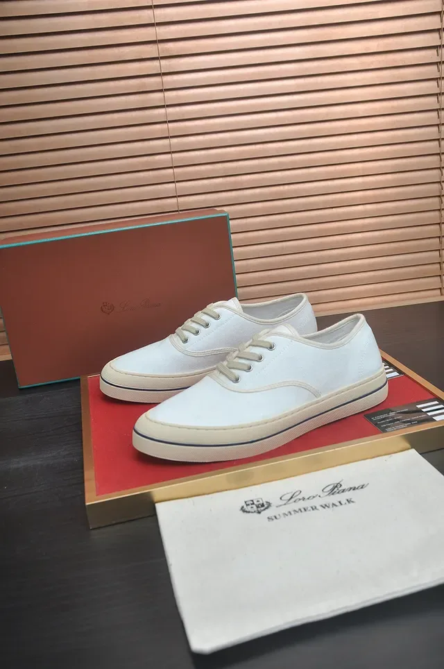 Off-White Tênis de Lona Low-Top Sola Plana Casual 4