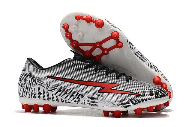 Orange et blanc tacheté Low-Cut Firm-Ground chaussures de football 5