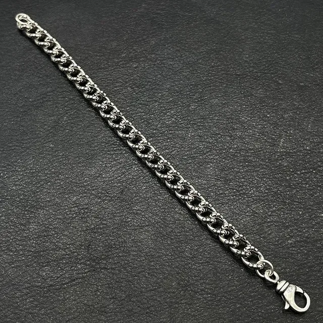 Ornate Floral-Link Silver-Tone Chain Bracelet 5