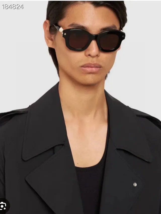 Gafas de sol oversized geométricas de acetato con patrón de tortuga doradas con espejo 4