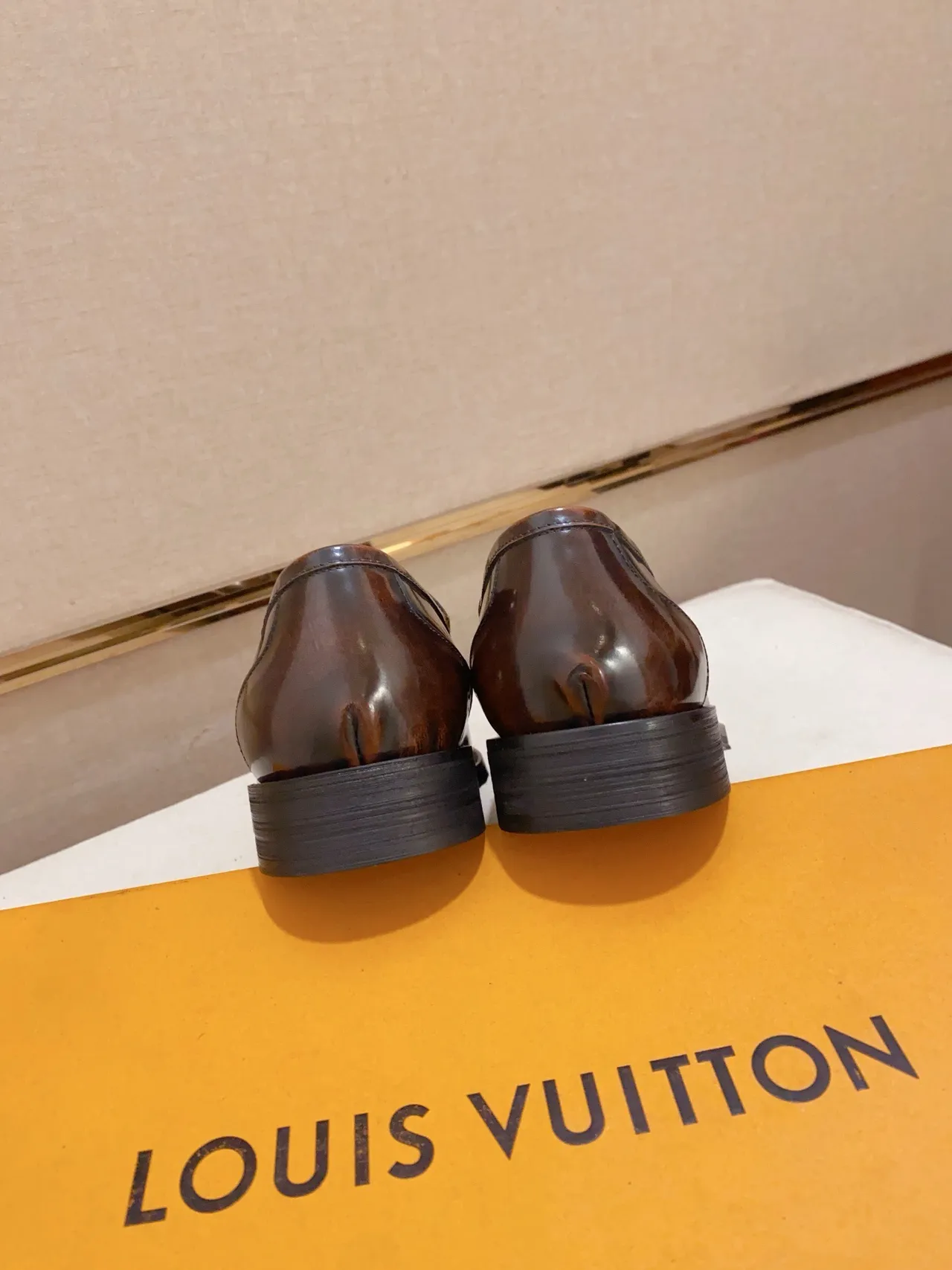 Polished Brown Leather Buckle Strap Loafer 2