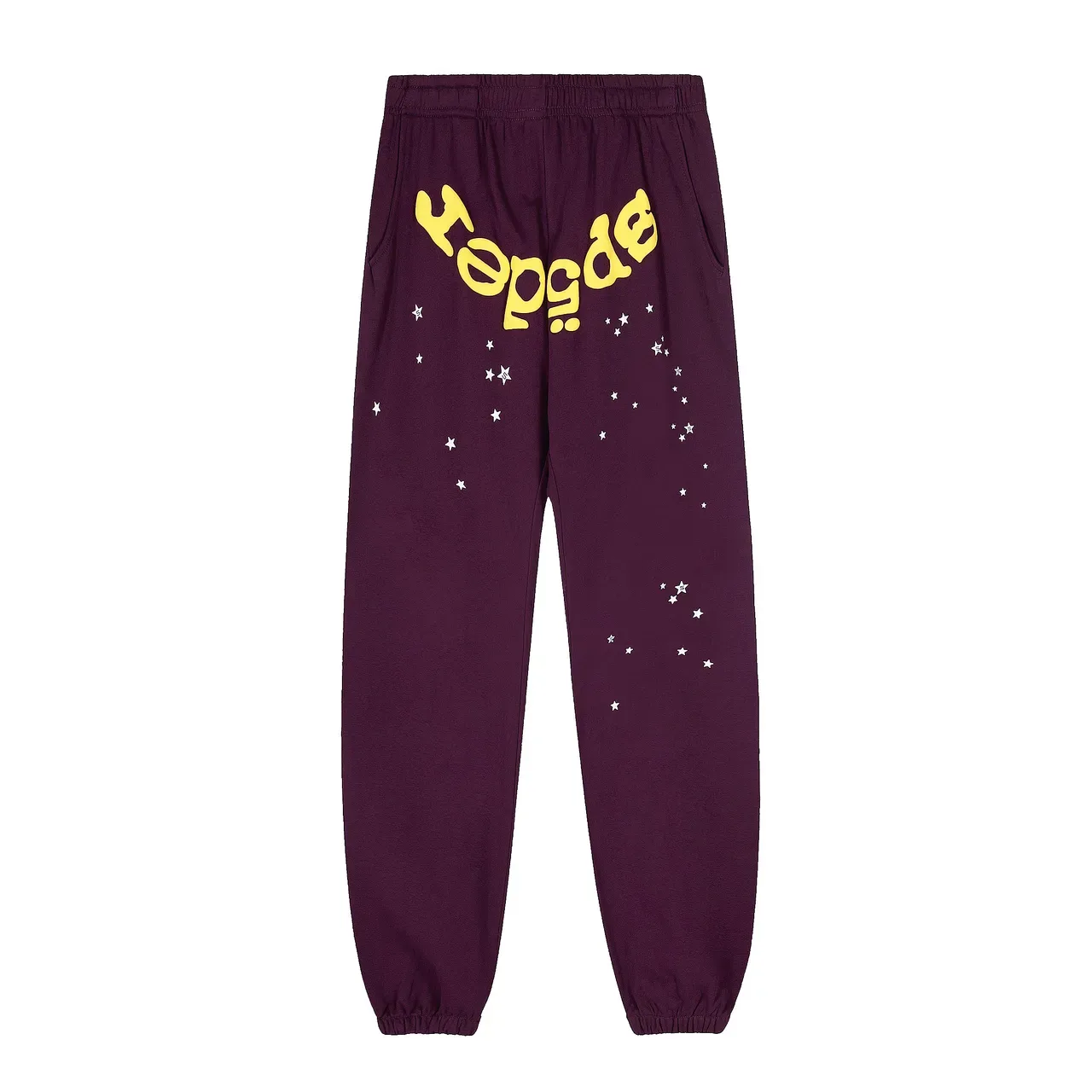 Tracksuit roxo com impressão gráfica de teia de aranha 4