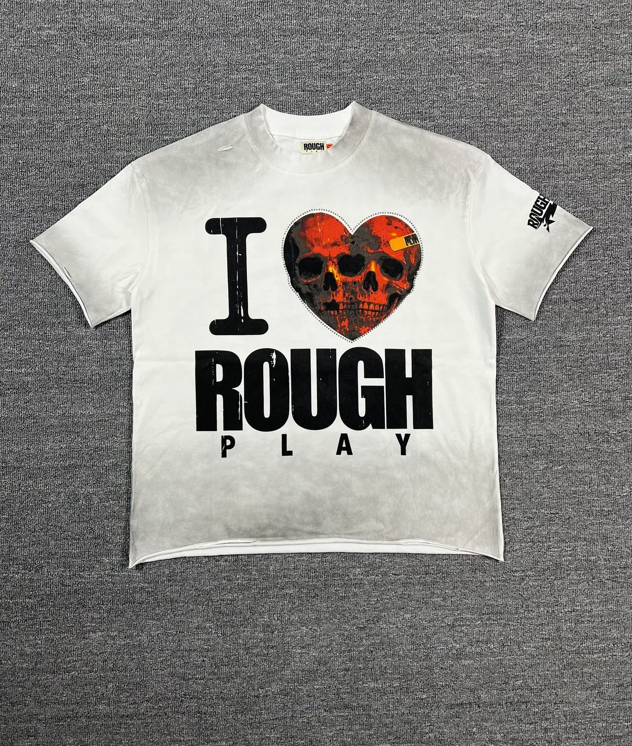 Roughplay I Heart Rough Play Skull Graphic Distressed T-Shirt 3