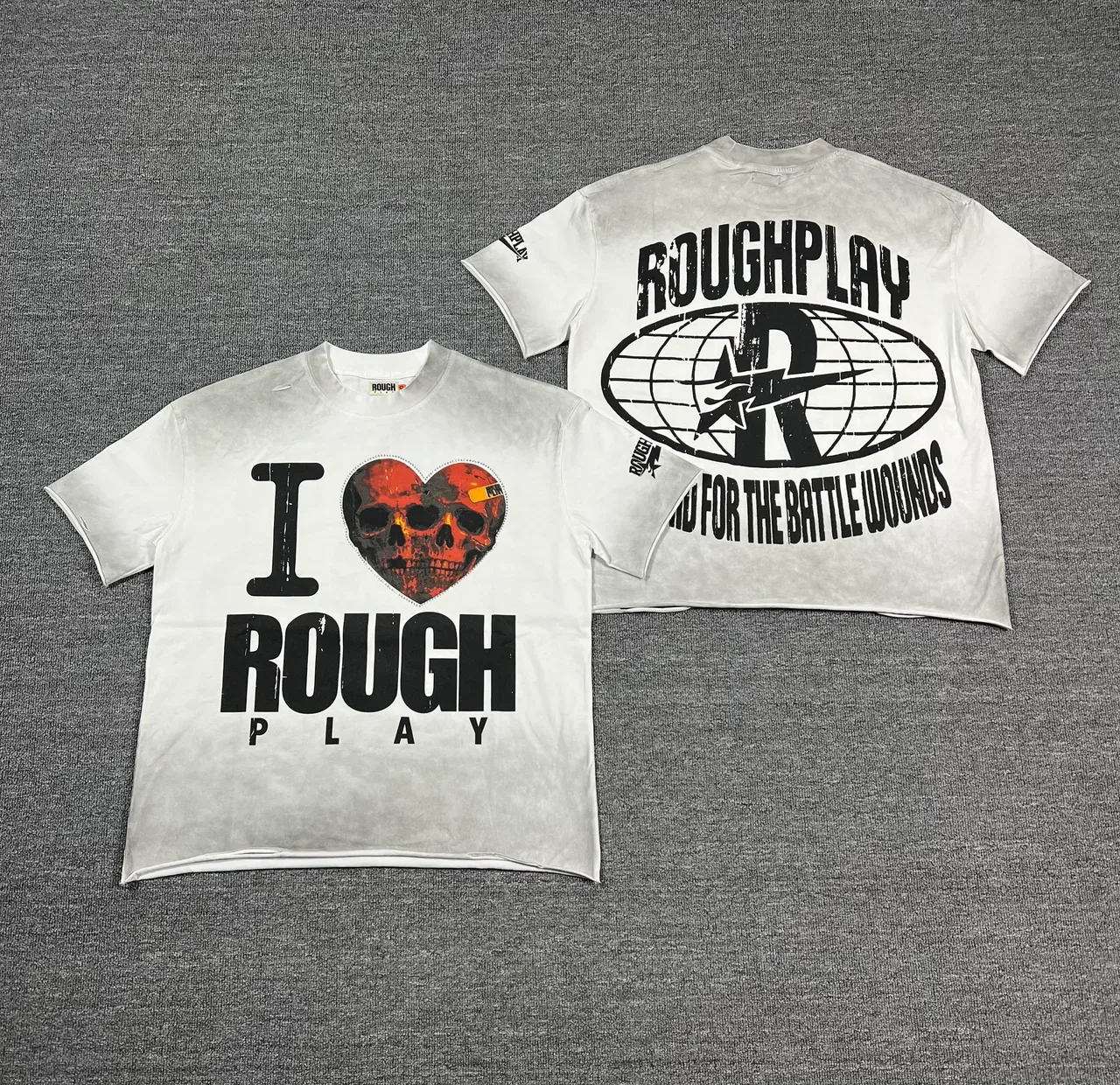 Roughplay I Heart Rough Play Skull Graphic Distressed T-Shirt 4