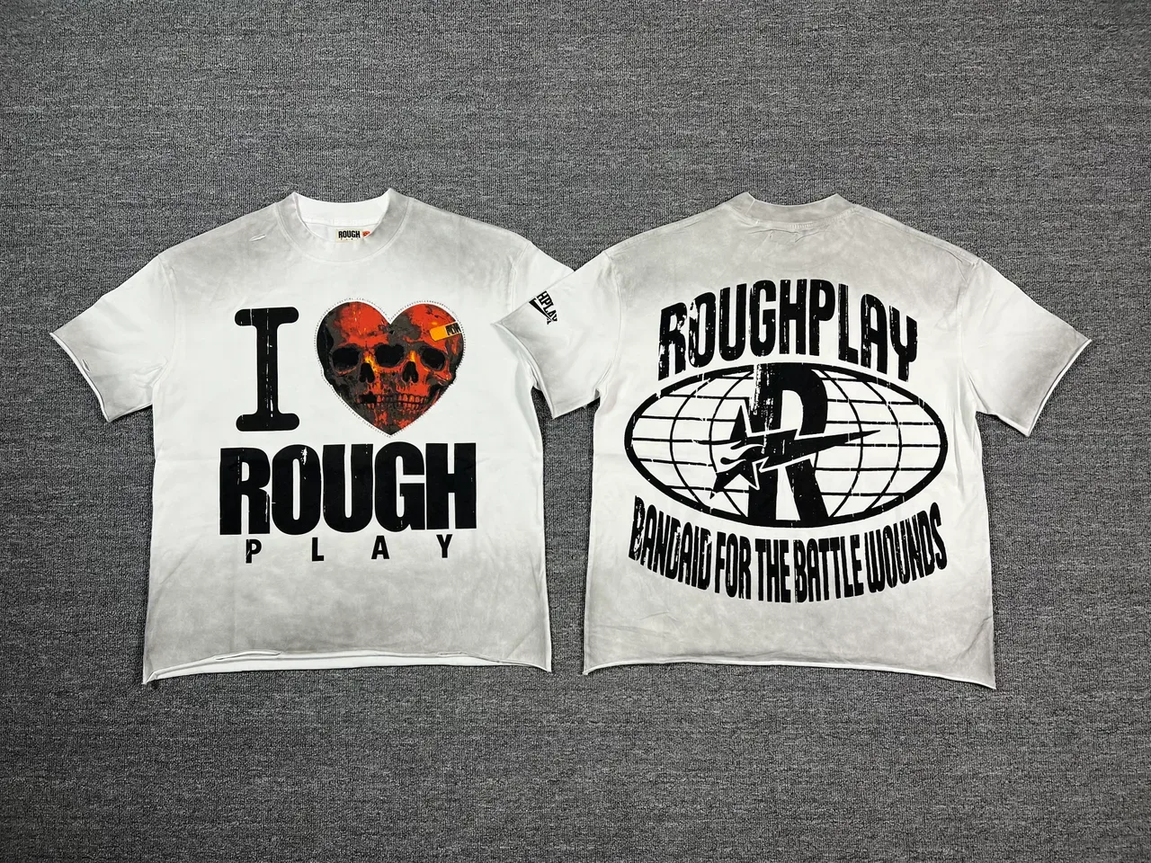 Roughplay I Heart Rough Play Skull Graphic Distressed T-Shirt 5