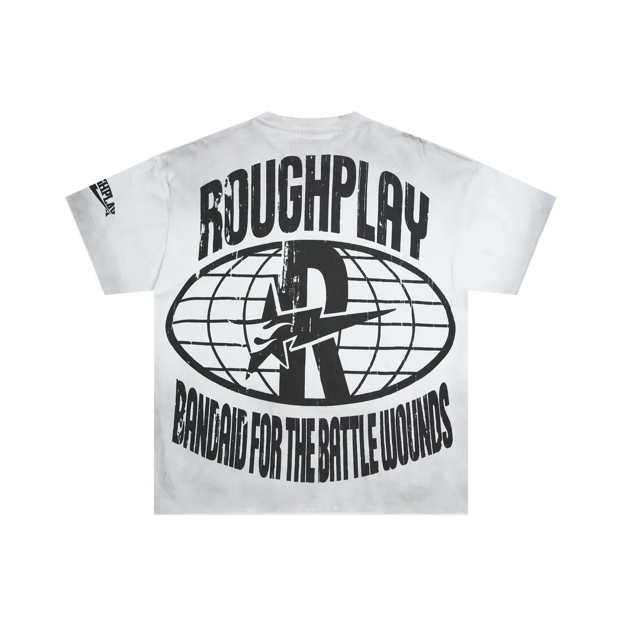 Roughplay Oversized Rhinestone Graphic Tie-Dye Wash T-Shirt 4