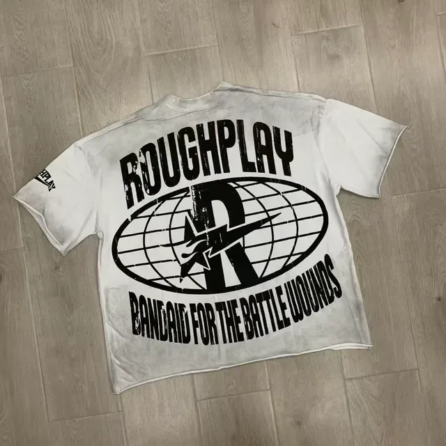 Roughplay Oversized Rhinestone Graphic Tie-Dye Wash T-Shirt 5
