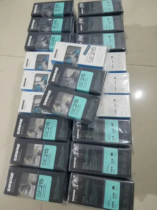 Shure SE215 Black Blue Sound Isolating Detachable Cable Sports Earphones 8