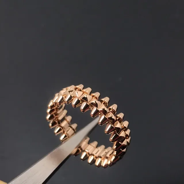 Silver Gold Spiked Stud Stackable Ring 3