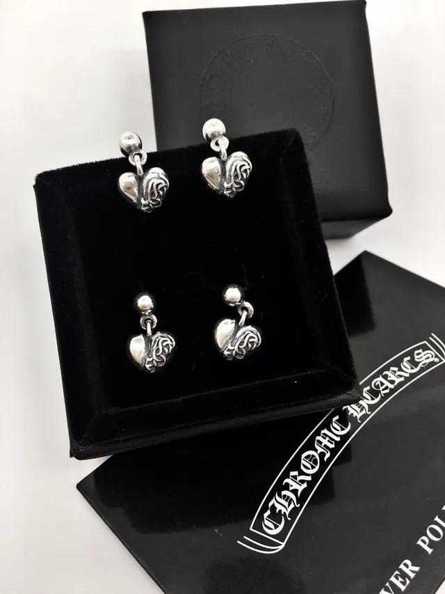 Silver-Tone Heart Filigree Dangling Earrings 6