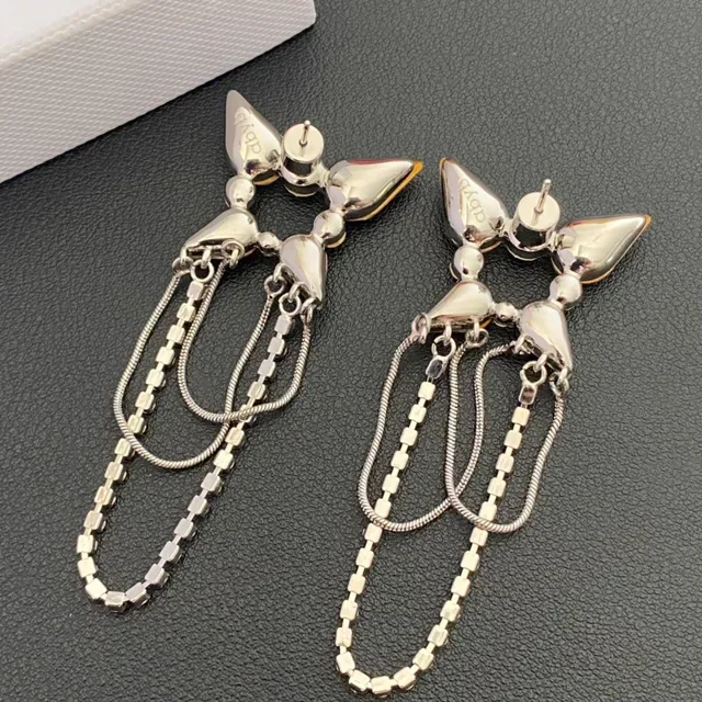 Joalheria prateada transparente multi-nível com cristal pendente em forma de gota e redonda 5