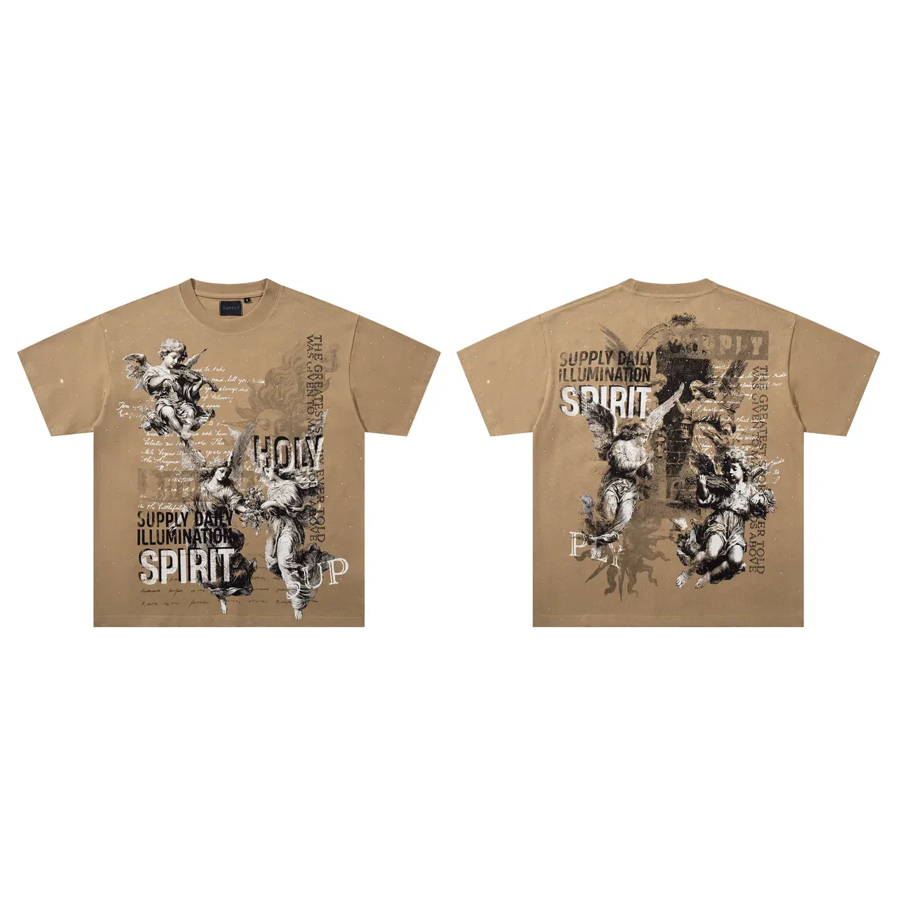SUPPLY Graphic-Print Rhinestone-Embellished Oversized T-Shirt 2