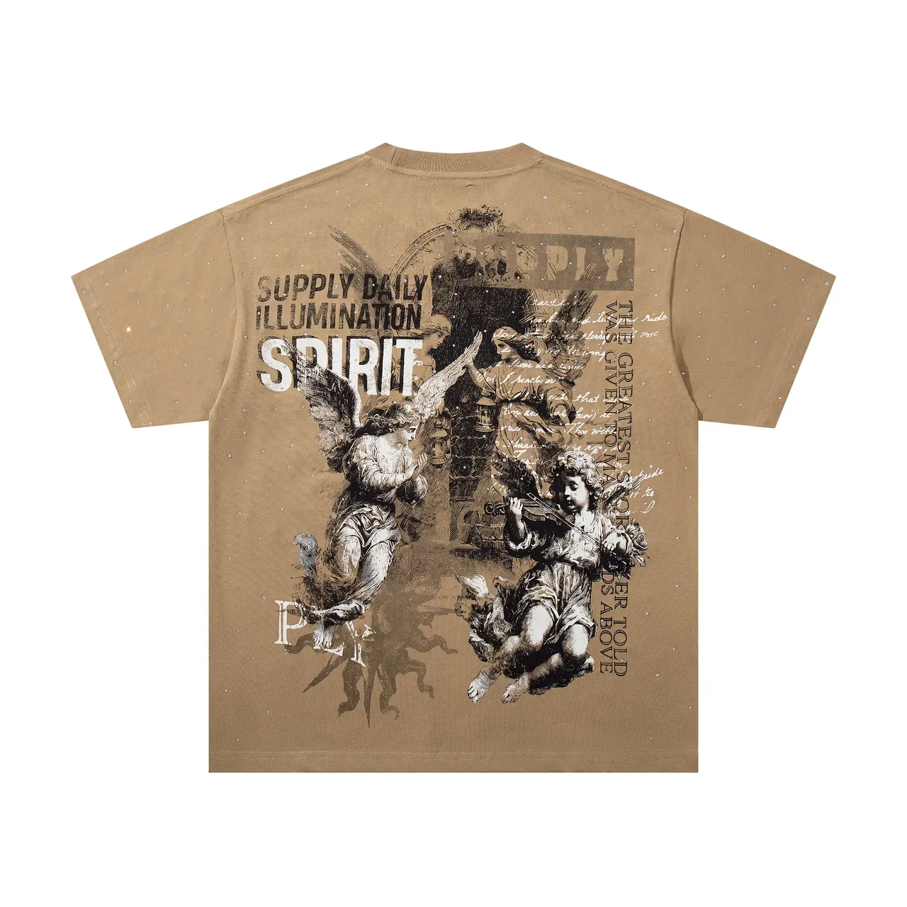 SUPPLY Graphic-Print Rhinestone-Embellished Oversized T-Shirt 4