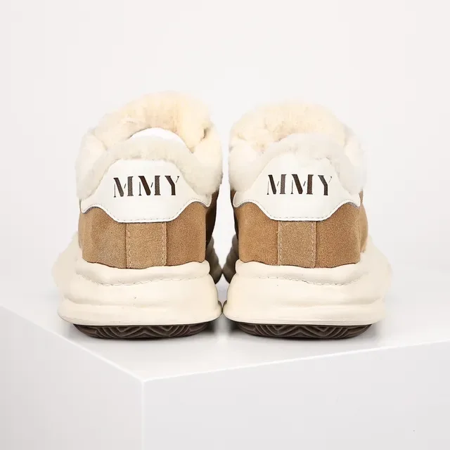 Tan Suede Shearling-Collar Lifestyle Sneaker 8