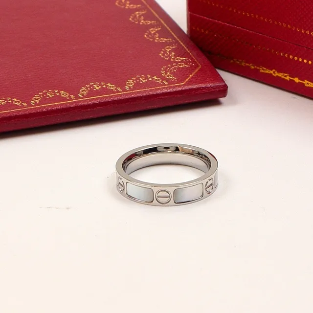 Three-Tone Screw-Motif Inlay Rings 2