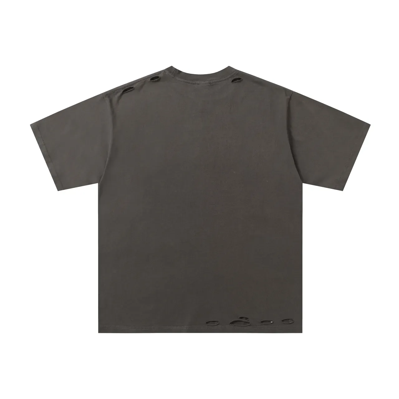 Vale Distressed Graphic Print Charcoal Gray T-Shirt 3