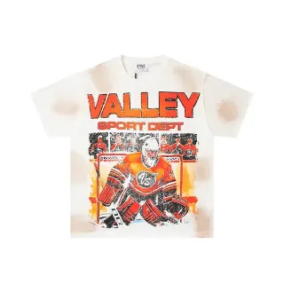 Valley Sport Dept 图案印花做旧扎染T恤