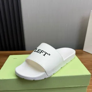 White Black Molded Rubber Construction Single Wide Strap Slippers