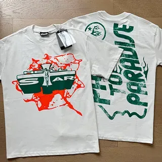 White Graphic-Print Oversized Double-Sided T-Shirt 10