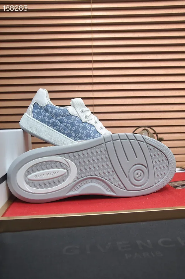 Givenchy City Sport White and Blue Monogram baskets lifestyle 2