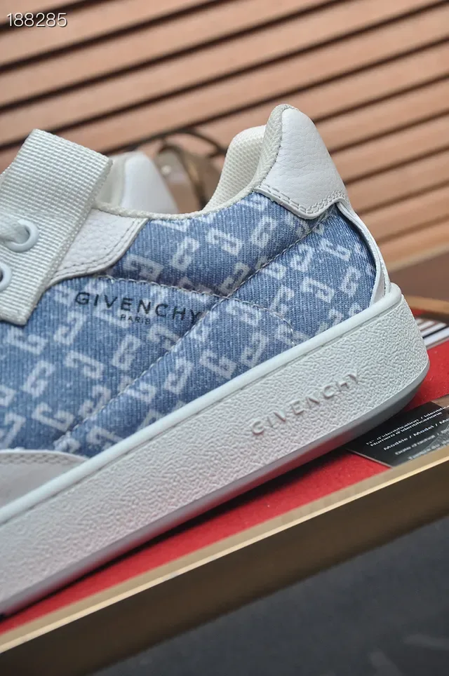 Givenchy City Sport White and Blue Monogram baskets lifestyle 3