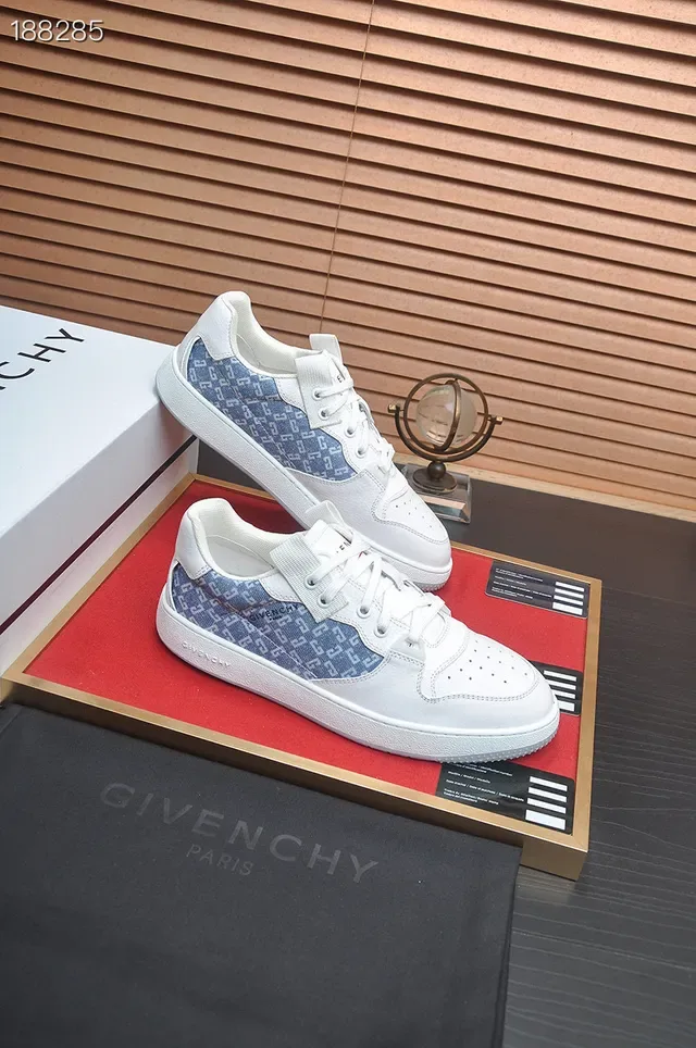 Givenchy City Sport White and Blue Monogram baskets lifestyle 6