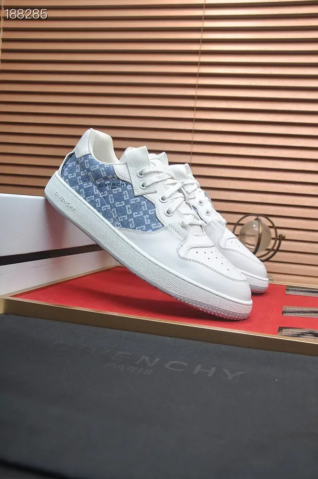 Givenchy City Sport White and Blue Monogram baskets lifestyle 7