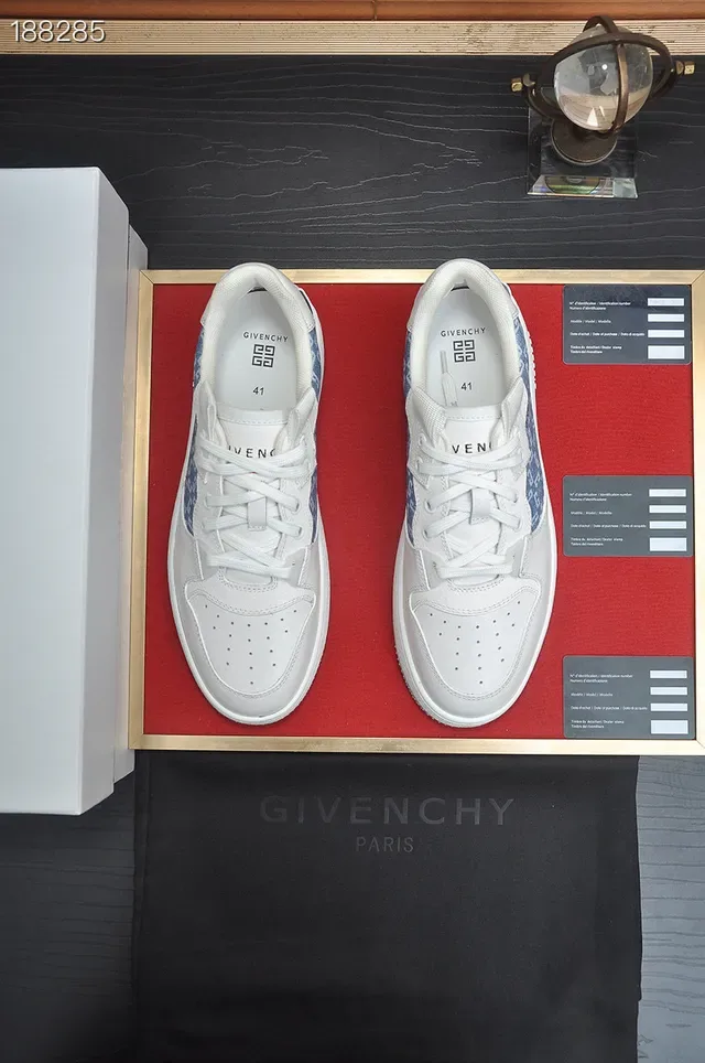 Givenchy City Sport White and Blue Monogram baskets lifestyle 8