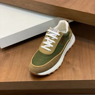 Givenchy Track Trainer Olive Green and Tan Lifestyle Sneakers