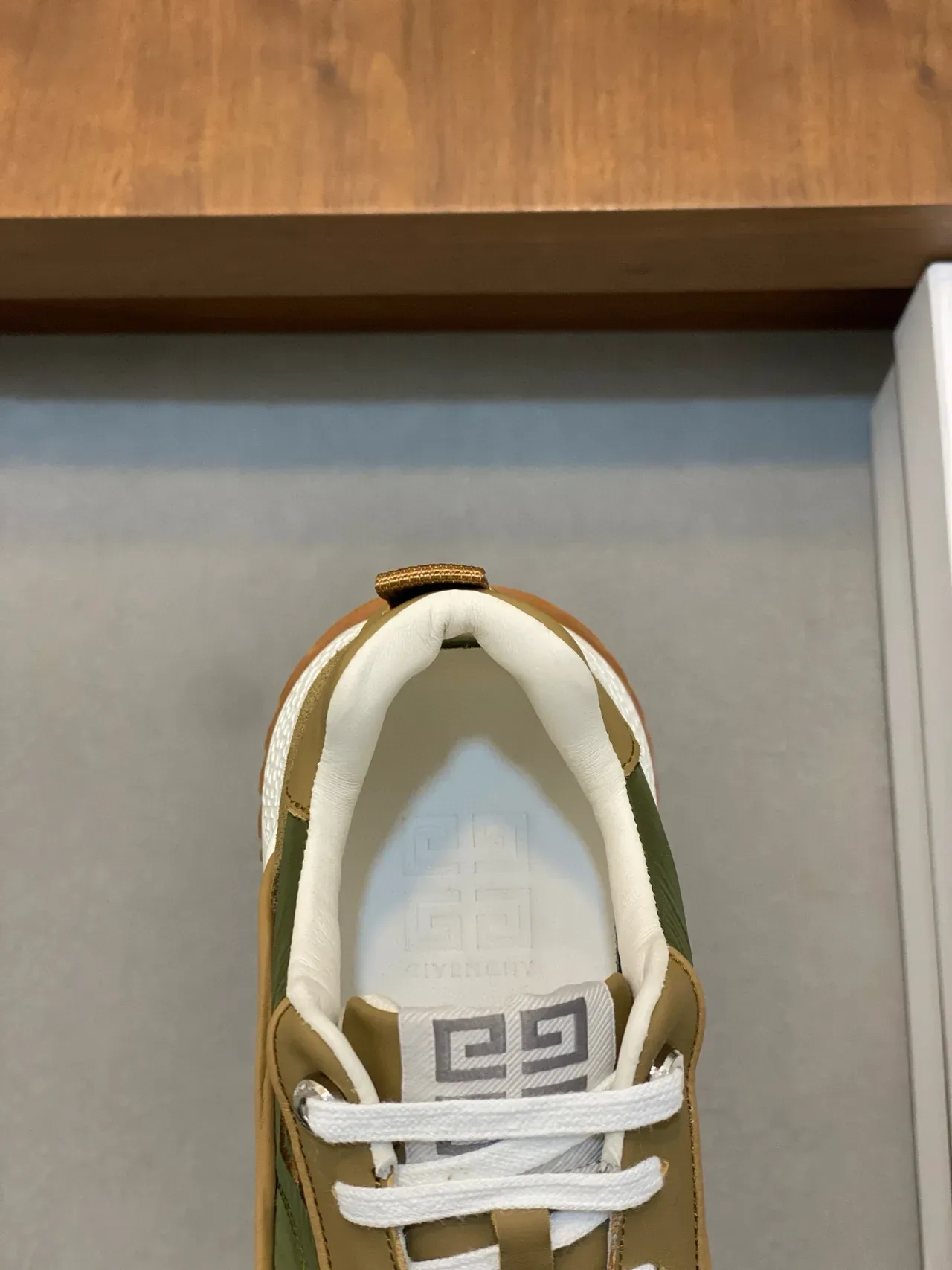 Givenchy Track Trainer Olive Green and Tan Lifestyle Sneakers 7