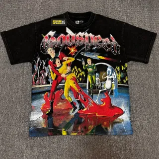 T-shirt noir Godspeed à imprimé graphique