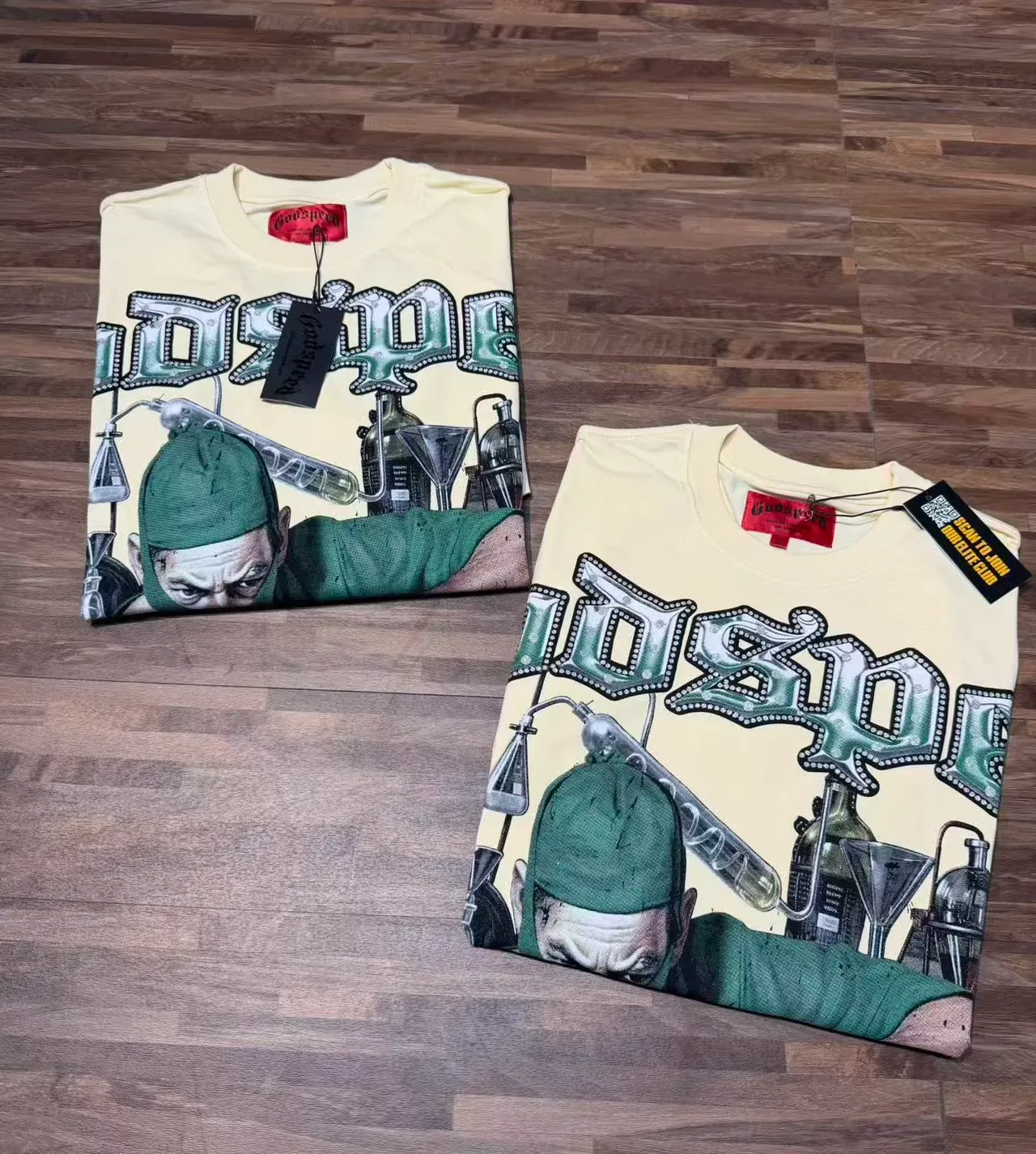 T-shirt Godspeed imprimé graphique crème 5