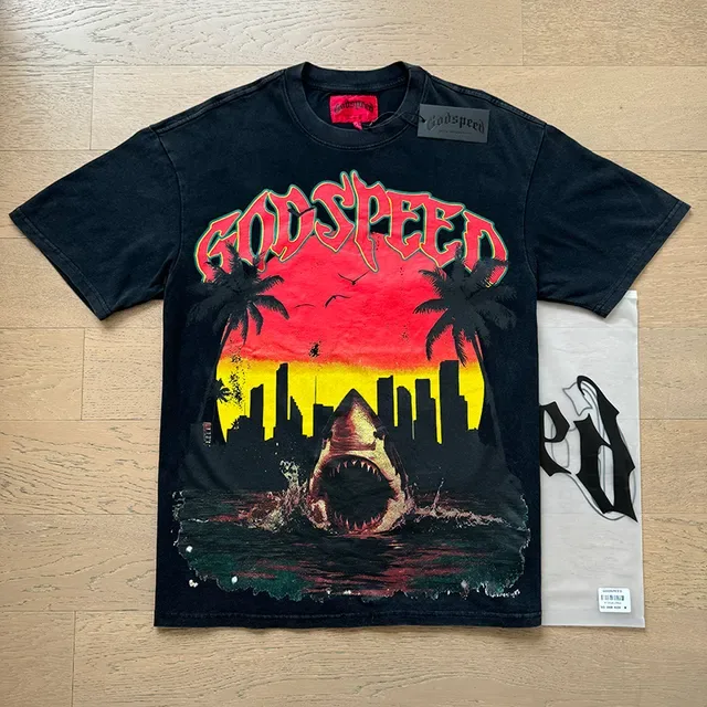 T-shirt noir oversize à imprimé graphique Godspeed 6