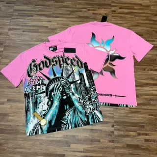 Godspeed Graphic Print Pink T-Shirt