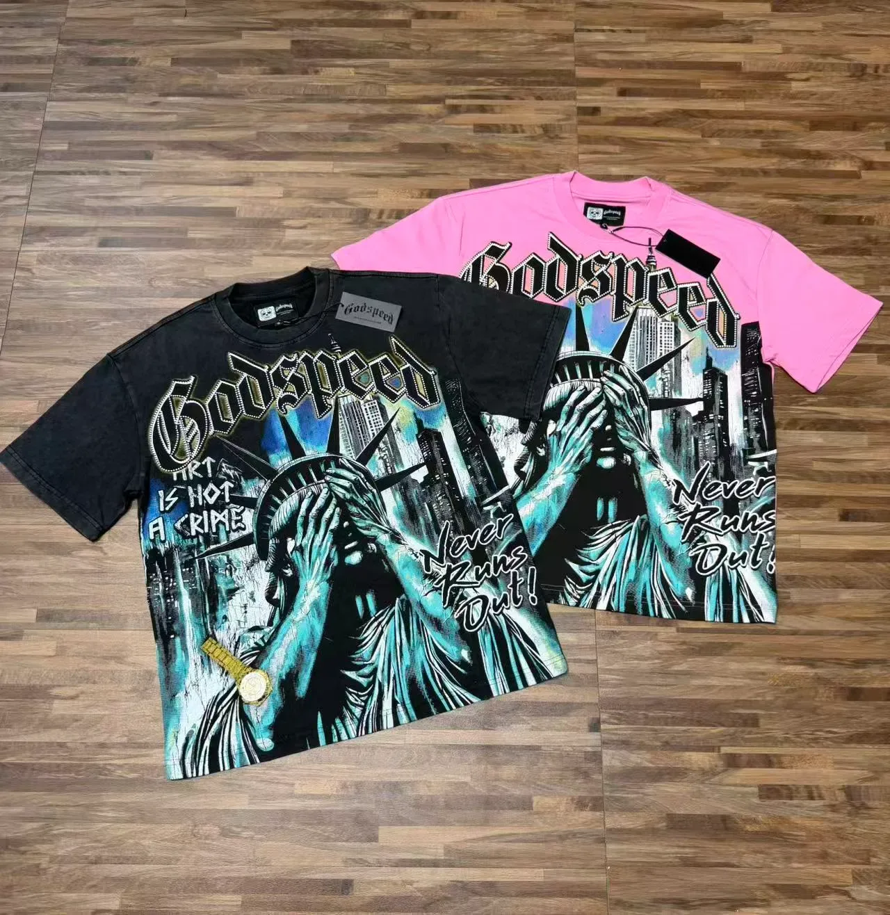 Godspeed Graphic Print Pink T-Shirt 5