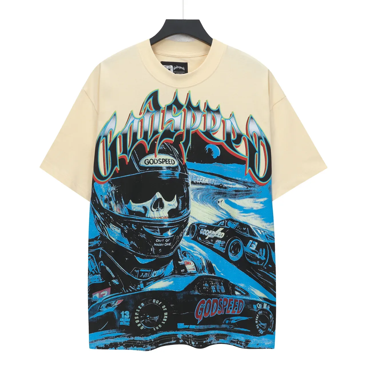 Camiseta oversized Godspeed con gráfico de carreras 2