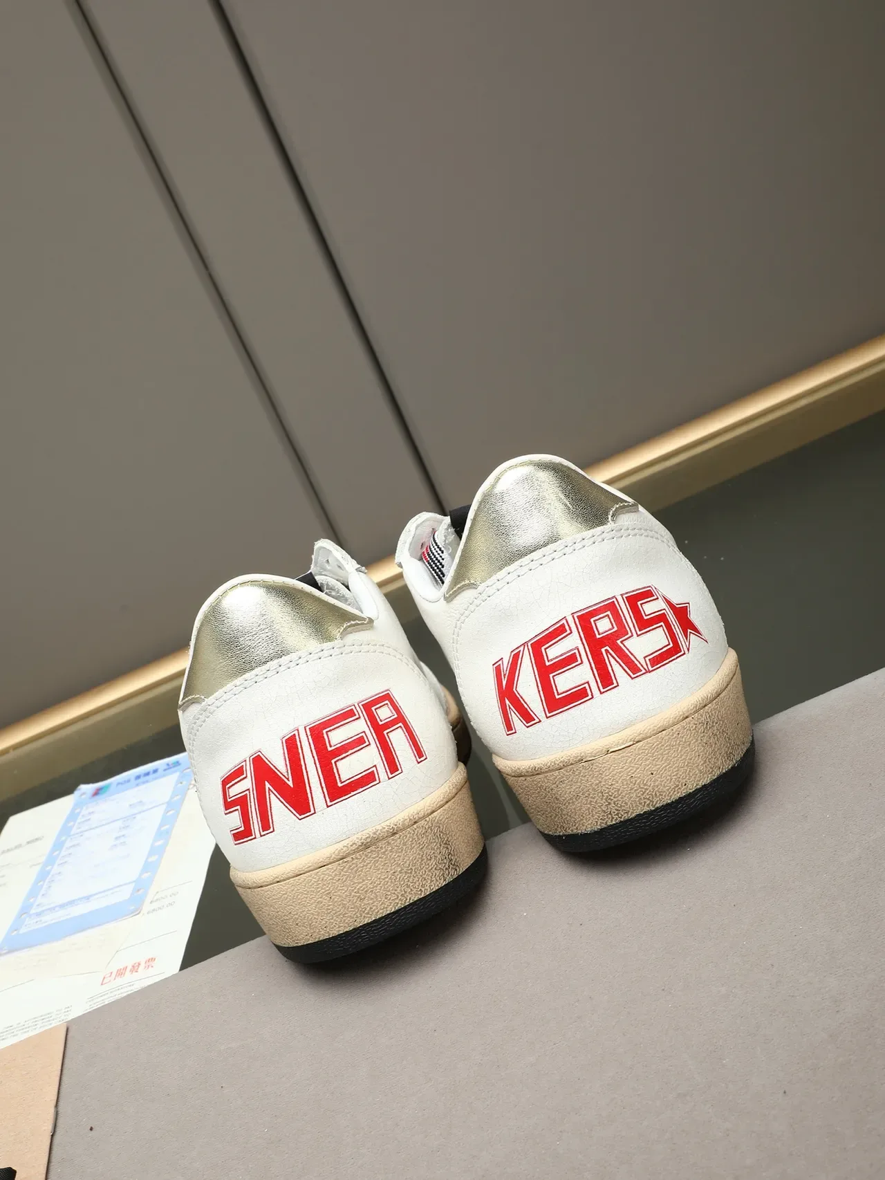 حذاء رياضي أسلوب حياة Golden Goose Ball Star White Navy Star 3