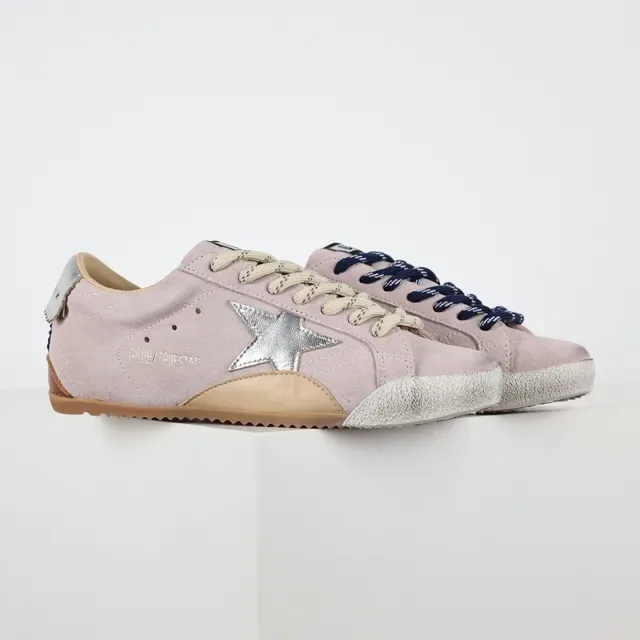Golden Goose Super-Star Tênis Lifestyle de Camurça Rosa Poeira 3
