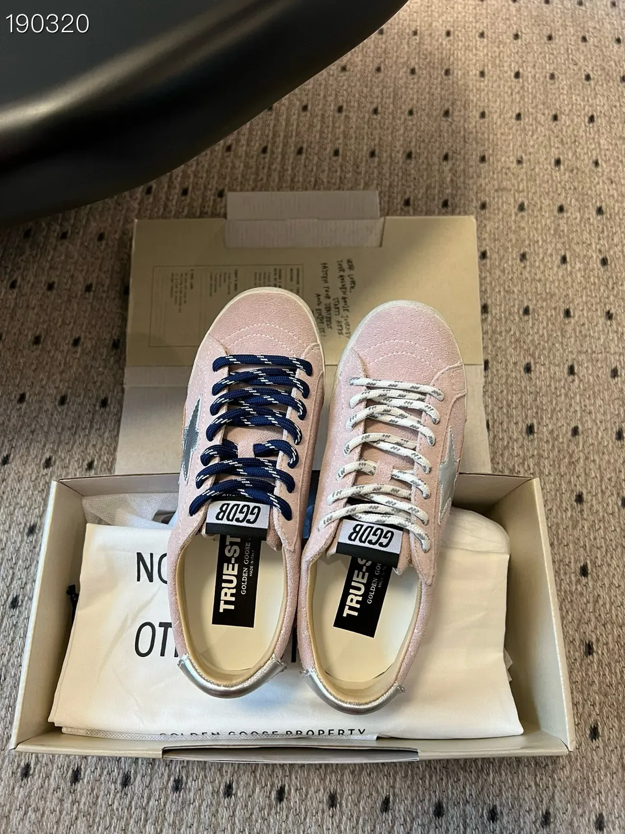 Golden Goose Super-Star धूलिया गुलाबी चमड़े की लाइफस्टाइल स्नीकर 7