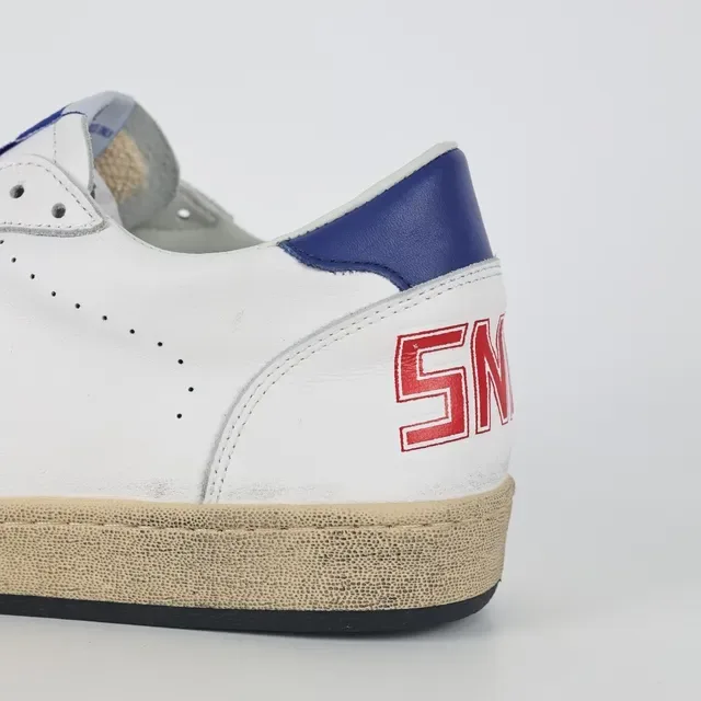 Golden Goose Super-Star White Red Blue حذاء سنيكرز أسلوب حياة 4