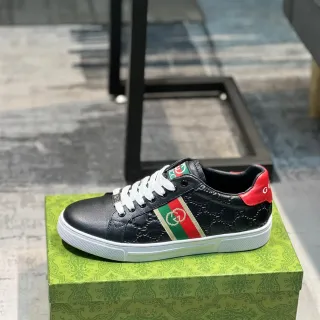 Gucci Ace 黑红绿 Web 条纹 生活方式运动鞋