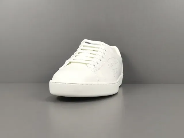 Gucci Ace Perforated Logo White Lifestyle Sneakers 12