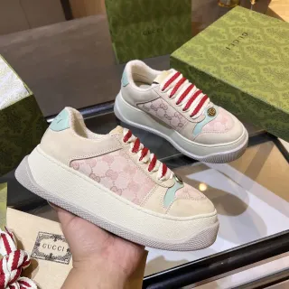 Gucci Ace rosa y beige GG Jacquard Lifestyle Sneakers
