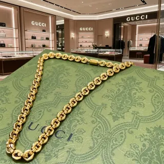 Collier Gucci Chaîne Ovale Chunky Doré