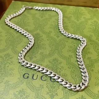 হার Gucci কার্ব লিংক চেইন সিলভার টোন