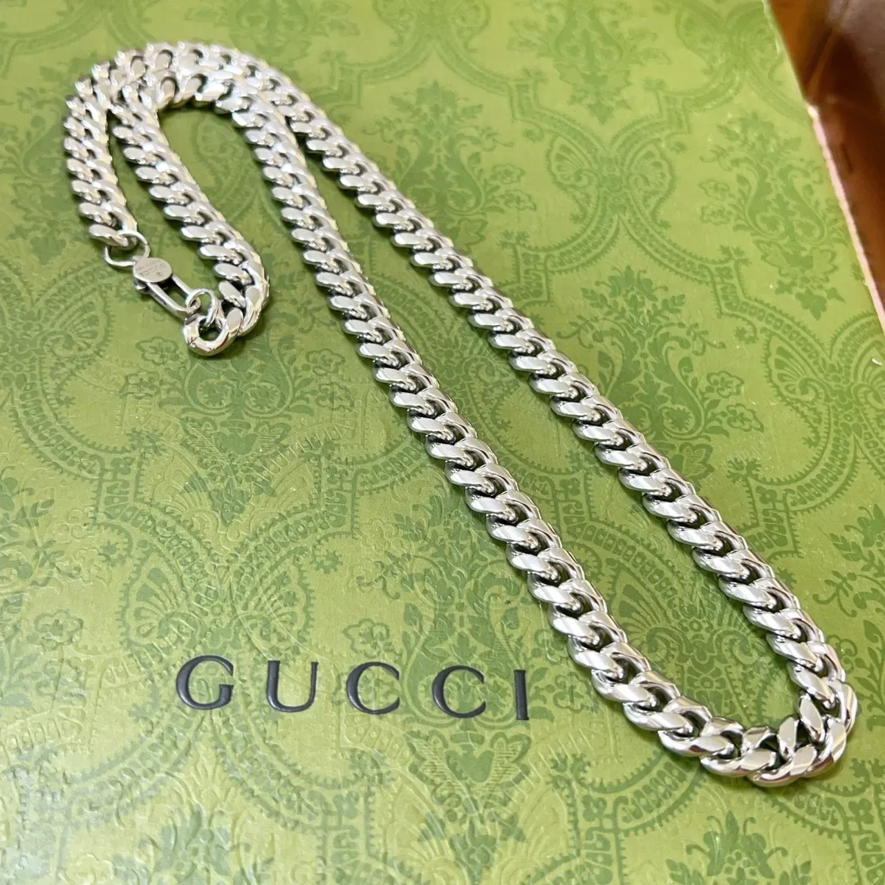 Collier Gucci Chaîne Curb-Link Ton Argent 6