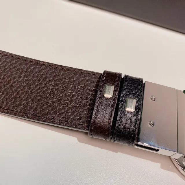 Gucci Double G Belt Black Pebbled Leather Belt 2