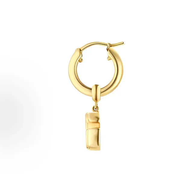 Gucci Double G Hoop Gold-Tone Interlocking Logo Earrings 8
